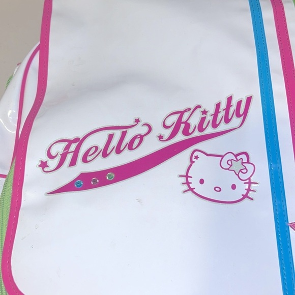 RARE PVC WHITE HELLO KITTY LARGE SPORTY BACKPACK LAS VEGAS - Picture 3 of 14
